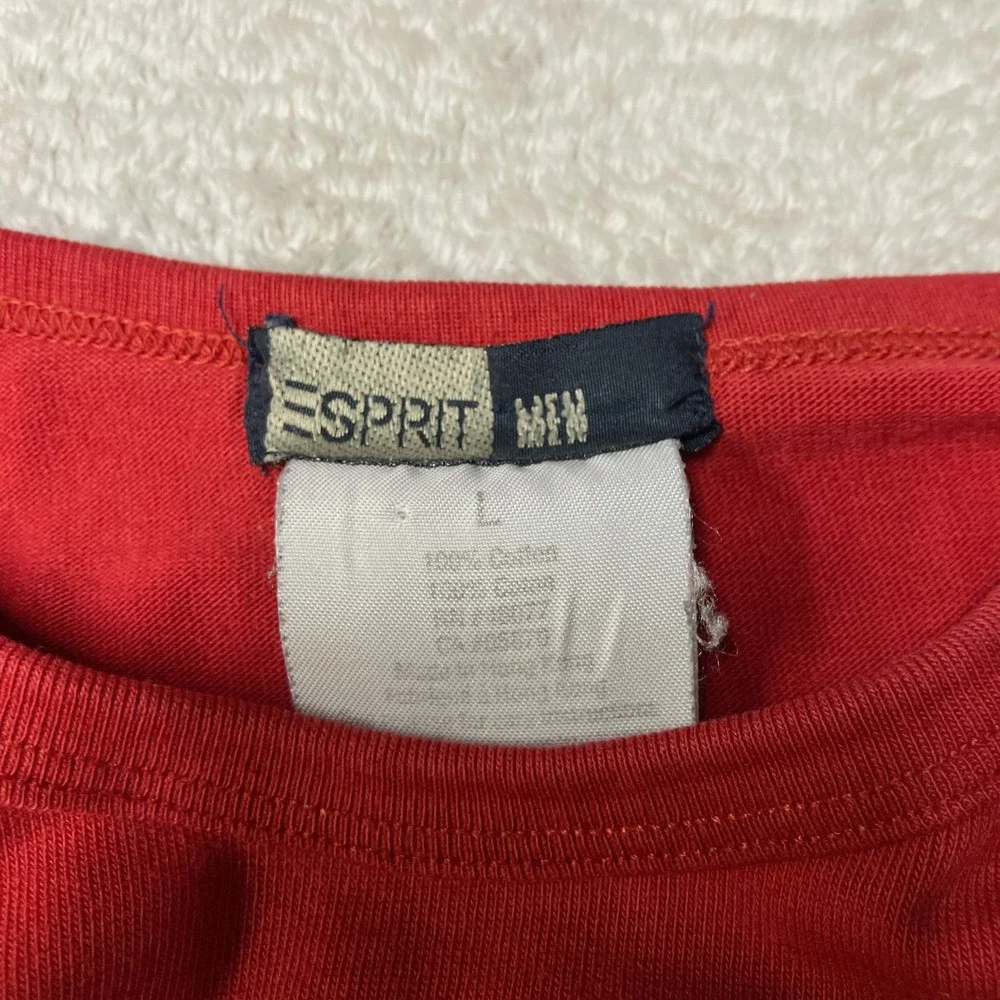 Vintage 90s ESPRIT T-Shirt Spellout Logo Short Sleeve Crew Neck Y2K Mens Large